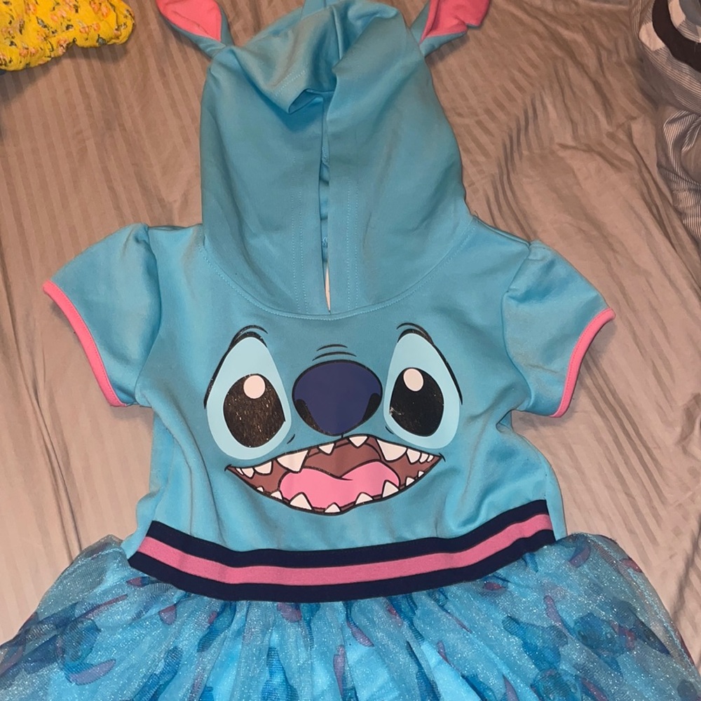 Disney Stitch Dress with Hoodie for girls 7/8